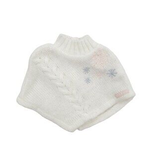 American‎ Girl Sweater Knit Poncho White With Snowflakes Retired Store Exclusive